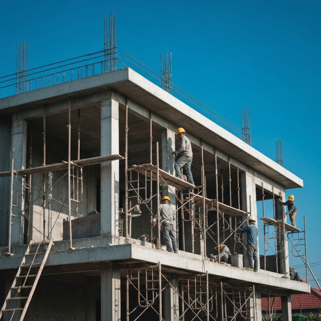 Construction site progress